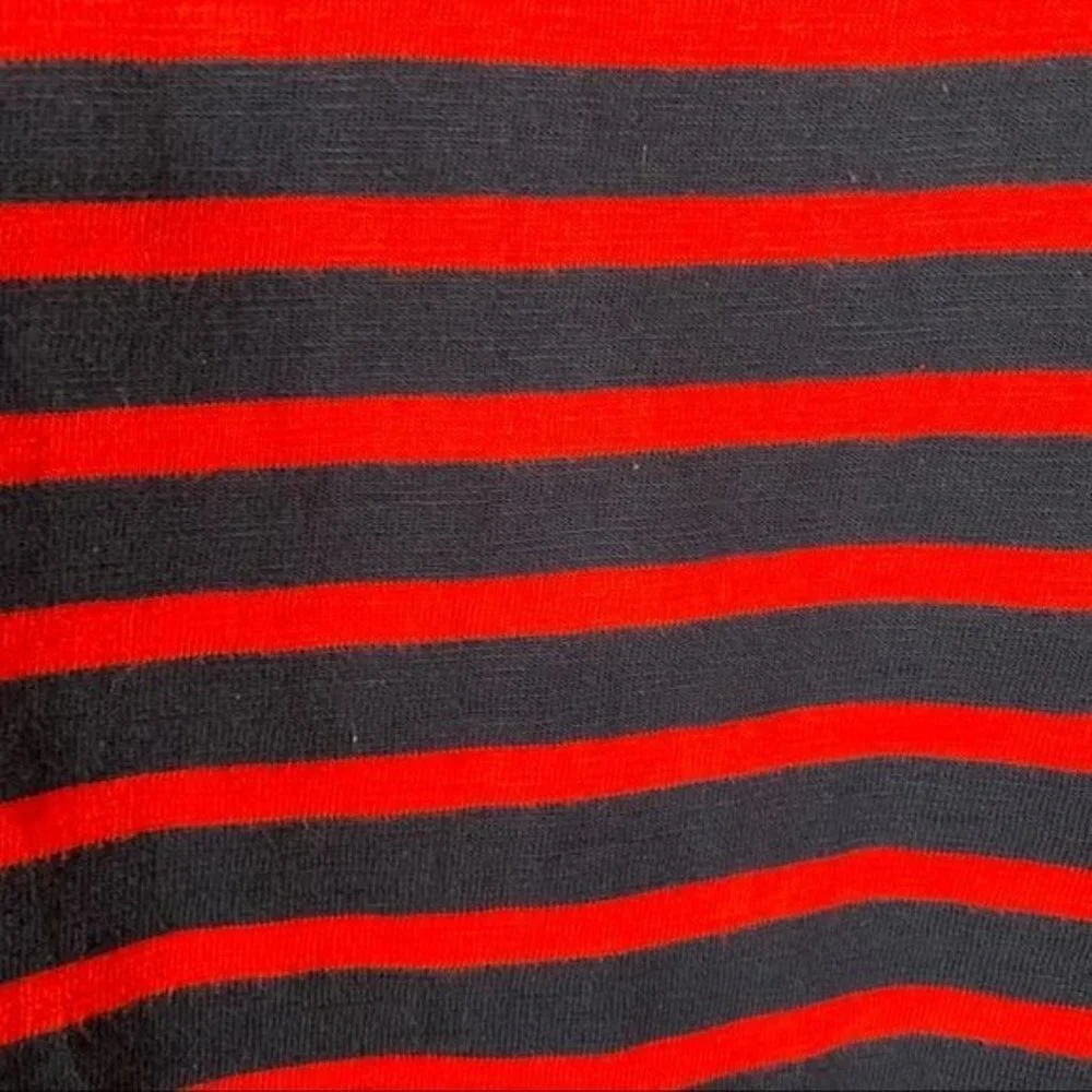 J. Crew Tortoise Button Stripe Pullover S